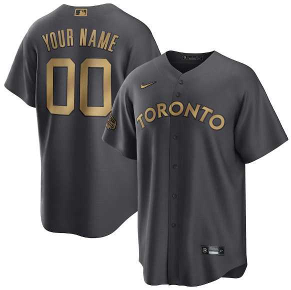 Customized Men's Toronto Blue Jays Active Player Charcoal 2022 All-Star Cool Base Stitched Jersey,We sell and wholesale Customized Men's Toronto Blue Jays Active Player Charcoal 2022 All-Star Cool Base Stitched Jersey on line form chian!